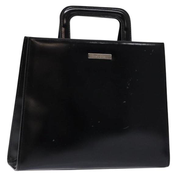 GUCCI Hand Bag Leather Black 001 2058 1773 5 Auth 133322 - Picture 1 of 16